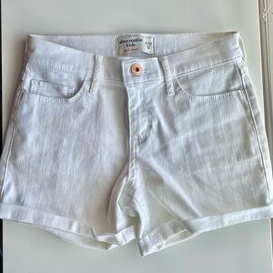 ABERCROMBIE KIDS Girl’s White Denim Midi Short 11/12